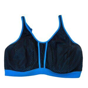 Prima Donna Sport Mesh Sports Bra 34H Cup Blue & Black